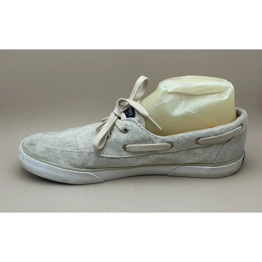 Sperry Women's Pier Boat Sparkle Canvas Boat Shoes‎ Sz 9.5 Gold Glitter STS84465